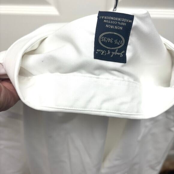 Joeseph & Feiss White Men’s Dress Shirt Clean Collar Button Down 17 1/2 33 34 - Picture 6 of 6